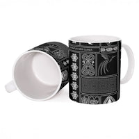 Papua New Guinea Heritage Motif Ceramic Mug Black Version