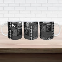Papua New Guinea Heritage Motif Ceramic Mug Black Version