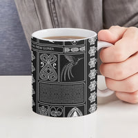 Papua New Guinea Heritage Motif Ceramic Mug Black Version