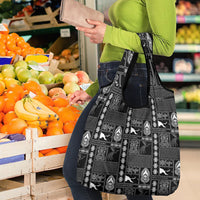 Papua New Guinea Heritage Motif Grocery Bag Black Version