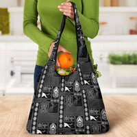 Papua New Guinea Heritage Motif Grocery Bag Black Version