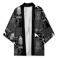 Papua New Guinea Heritage Motif Kimono Black Version