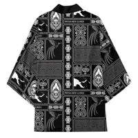 Papua New Guinea Heritage Motif Kimono Black Version