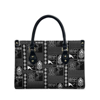 Papua New Guinea Heritage Motif Leather Bag Black Version