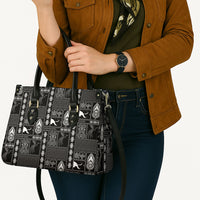 Papua New Guinea Heritage Motif Leather Bag Black Version