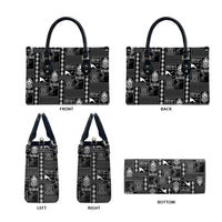 Papua New Guinea Heritage Motif Leather Bag Black Version
