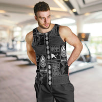 Papua New Guinea Heritage Motif Men Tank Top Black Version