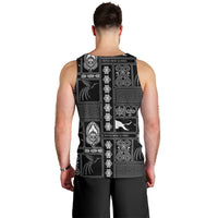 Papua New Guinea Heritage Motif Men Tank Top Black Version