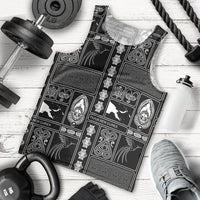 Papua New Guinea Heritage Motif Men Tank Top Black Version
