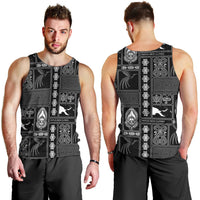 Papua New Guinea Heritage Motif Men Tank Top Black Version