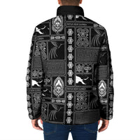 Papua New Guinea Heritage Motif Padded Jacket Black Version