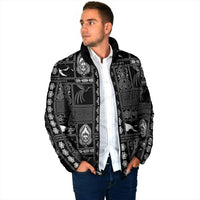 Papua New Guinea Heritage Motif Padded Jacket Black Version