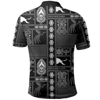 Papua New Guinea Heritage Motif Polo Shirt Black Version