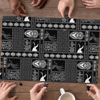 Papua New Guinea Heritage Motif Puzzle Black Version
