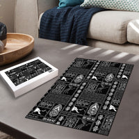 Papua New Guinea Heritage Motif Puzzle Black Version