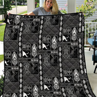 Papua New Guinea Heritage Motif Quilt Black Version