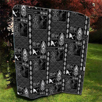 Papua New Guinea Heritage Motif Quilt Black Version