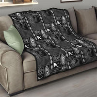 Papua New Guinea Heritage Motif Quilt Black Version