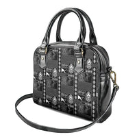 Papua New Guinea Heritage Motif Shoulder Handbag Black Version