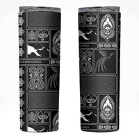 Papua New Guinea Heritage Motif Skinny Tumbler Black Version