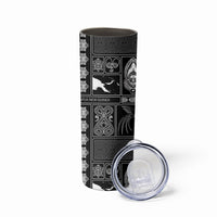 Papua New Guinea Heritage Motif Skinny Tumbler Black Version