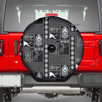 Papua New Guinea Heritage Motif Spare Tire Cover Black Version