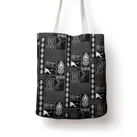 Papua New Guinea Heritage Motif Tote Bag Black Version