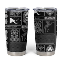 Papua New Guinea Heritage Motif Tumbler Cup Black Version