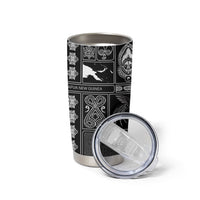 Papua New Guinea Heritage Motif Tumbler Cup Black Version