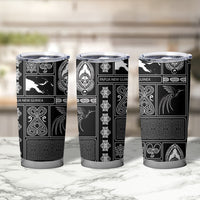 Papua New Guinea Heritage Motif Tumbler Cup Black Version