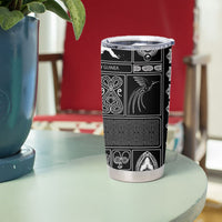 Papua New Guinea Heritage Motif Tumbler Cup Black Version