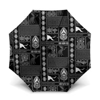 Papua New Guinea Heritage Motif Umbrella Black Version