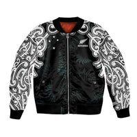 Custom New Zealand Fern Women Rugby Bomber Jacket Maori Pattern
