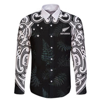 Custom New Zealand Fern Women Rugby Family Matching Summer Maxi Dress and Hawaiian Shirt Maori Pattern