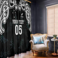 Custom New Zealand Fern Women Rugby Window Curtain Maori Pattern