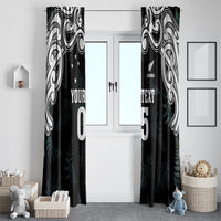 Custom New Zealand Fern Women Rugby Window Curtain Maori Pattern