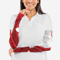 Samoa Teuila Arm Sleeves Samoan Siapo Pattern Red Version LT05 - Polynesian Pride