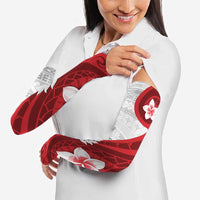 Samoa Teuila Arm Sleeves Samoan Siapo Pattern Red Version LT05 - Polynesian Pride
