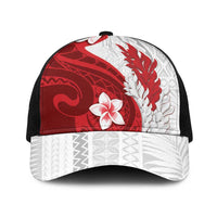 Samoa Teuila 2025 Baseball Net Cap Samoan Siapo Pattern Red Version LT05 One Size Black Red - Polynesian Pride