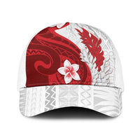 Samoa Teuila 2025 Baseball Net Cap Samoan Siapo Pattern Red Version LT05 One Size White Red - Polynesian Pride