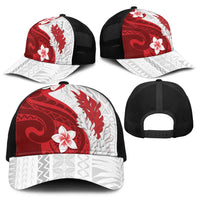 Samoa Teuila 2025 Baseball Net Cap Samoan Siapo Pattern Red Version LT05 - Polynesian Pride