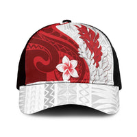 Samoa Teuila 2025 Mesh Trucker Cap Samoan Siapo Pattern Red Version LT05 One Size Black Red - Polynesian Pride