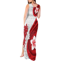 Samoa Teuila 2024 Tank Maxi Dress Samoan Siapo Pattern Red Version LT05 - Polynesian Pride