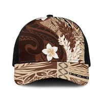 Samoa Teuila 2025 Baseball Net Cap Samoan Siapo Pattern Brown Version LT05 One Size Black Brown - Polynesian Pride