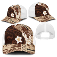 Samoa Teuila 2025 Baseball Net Cap Samoan Siapo Pattern Brown Version LT05 - Polynesian Pride