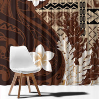 Samoa Teuila 2024 Window Curtain Samoan Siapo Pattern Brown Version