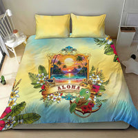 Aloha Hawaii Turtle Bedding Set Retro Style - Polynesian Pride