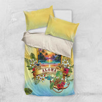 Aloha Hawaii Turtle Bedding Set Retro Style - Polynesian Pride