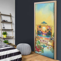 Aloha Hawaii Turtle Door Cover Retro Style - Polynesian Pride