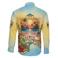 Aloha Hawaii Turtle Family Matching Off Shoulder Short Dress and Hawaiian Shirt Retro Style - Polynesian Pride